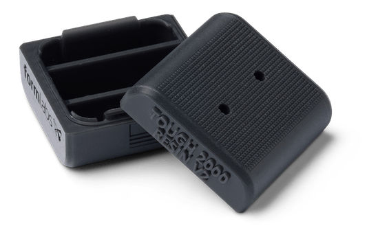 Formlabs Tough 2000 SLA printed enclosure demonstrating impact-resistant ABS-like properties