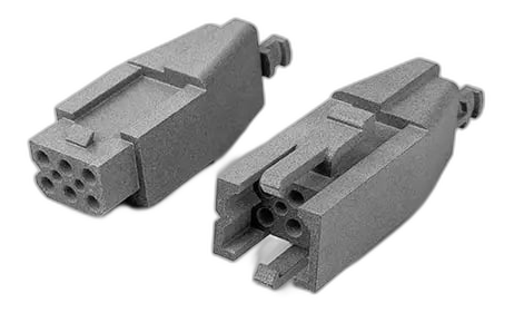 SLS 3D printed PA12-FR flame-retardant nylon connector housings for electronics applications