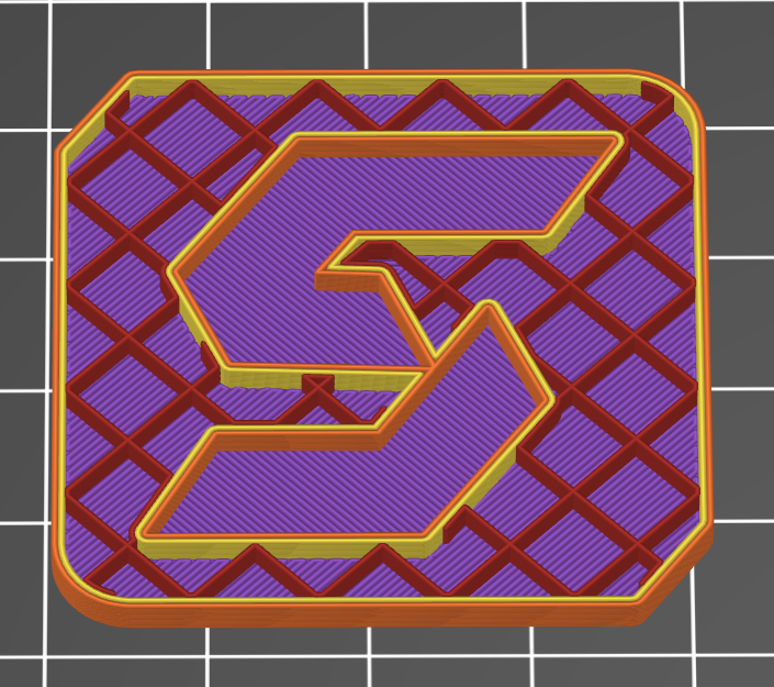 Infill pattern: Grid